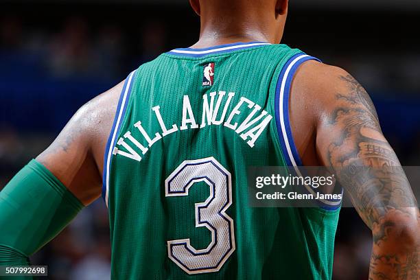 Close up shot of Charlie Villanueva of the Dallas Mavericks during the game against the Minnesota Timberwolves on January 20, 2016 at the American...