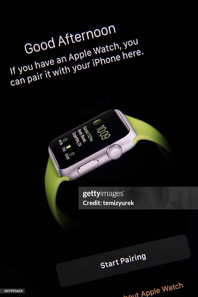 Apple Watch  app on Apple iPhone 6S Plus Screen