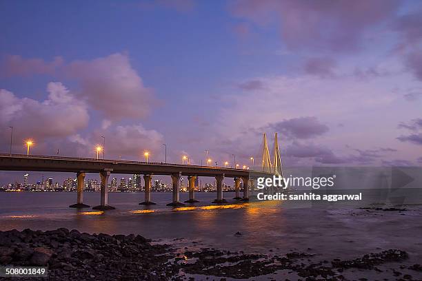 worli sea link - mumbai bridge stock pictures, royalty-free photos & images