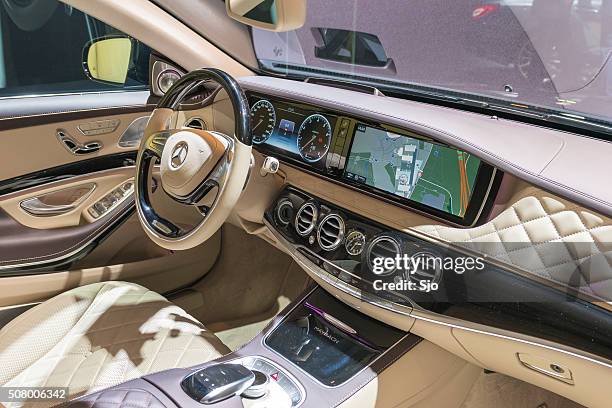 mercedes-maybach s500 4matic dashboard - mercedes benz s class stock pictures, royalty-free photos & images