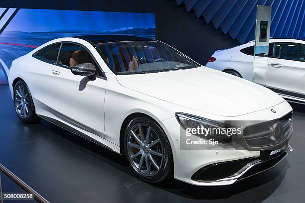 mercedes-benz s-class s65 amg coupe - mercedes benz s class stock pictures, royalty-free photos & images