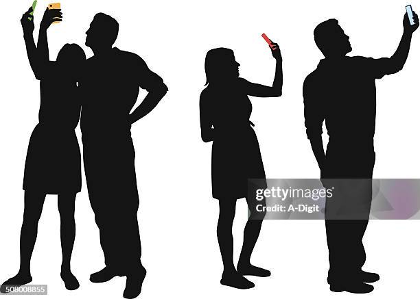 selfies - selfie filter stock illustrations