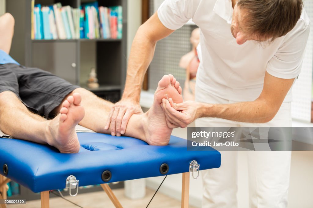 Arzt Testen Flair des Fußes