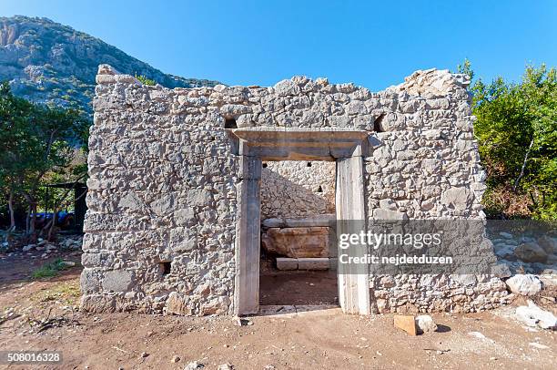 olympos ancient city - mount olympus stock pictures, royalty-free photos & images