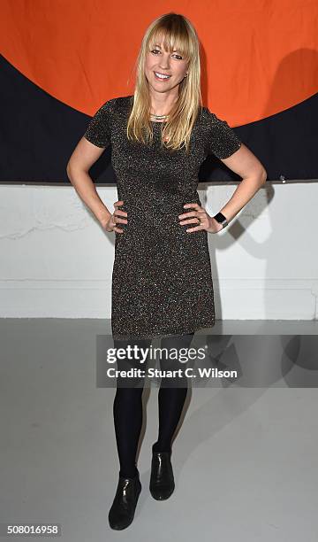 Sara Cox arrives for Centrepoint's annual Ultimate Pub Quiz on February 2, 2016 in London, England.