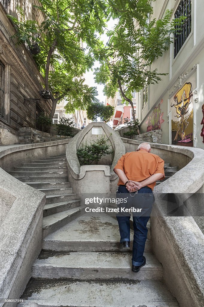 Camondo Stairs at Banks Street in Galata, Istanbul