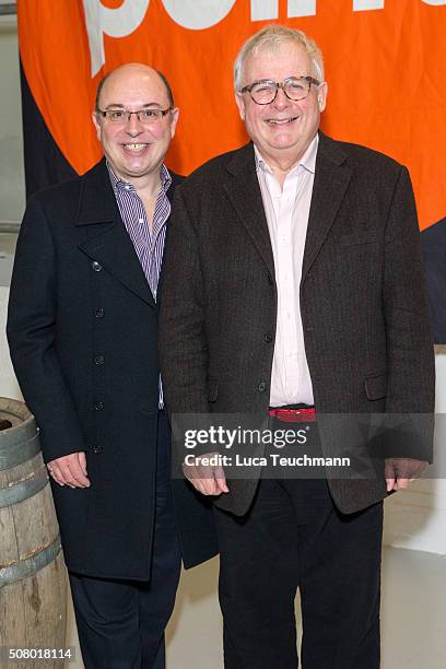 Christopher Biggins and Neil Sinclair attend for Centrepoint's annual Ultimate Pub Quiz on February 2, 2016 in London, England.