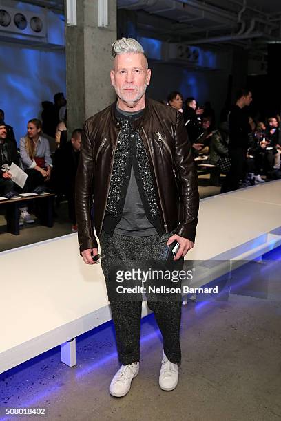 Nick Wooster attends the Nautica Men's Fall 2016 fashion show during New York Fashion Week Men's Fall/Winter 2016 at Skylight Modern on February 2,...