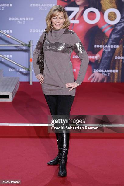 Gesine Cukrowski attends the Berlin fan screening of the film 'Zoolander No. 2' at CineStar on February 2, 2016 in Berlin, Germany.