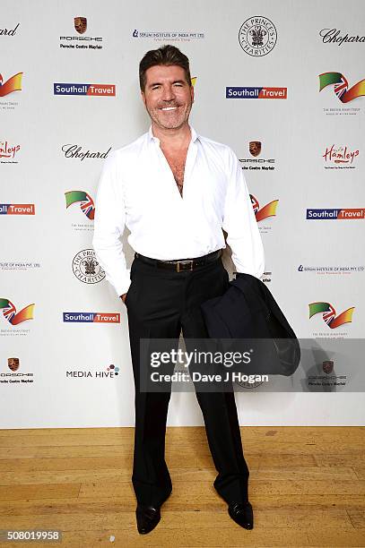 Simon Cowell attends a reception and dinner for supporters of The British Asian Trust at Natural History Museum on February 2, 2016 in London,...