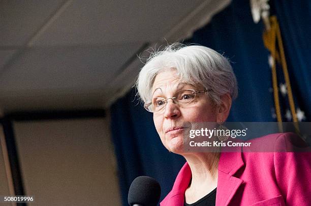 Marge Baker, People For the American Way, speaks during the "Working To Get Big Money Out Of Politics Forum" press conference at The National Press...