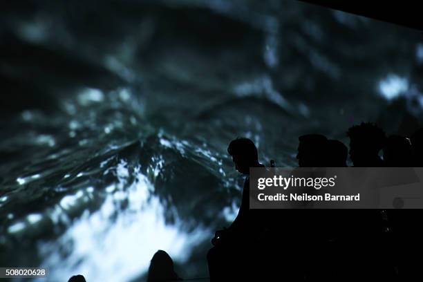 General view of atmosphere backstage at the Nautica Men's Fall 2016 fashion show during New York Fashion Week Men's Fall/Winter 2016 at Skylight...