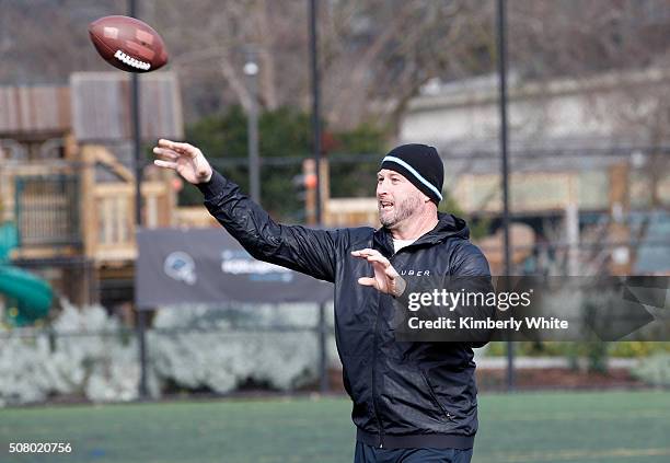 Former NFL quarterback Trent Dilfer attends "QB Legends On Demand" presented by Uber and Bai at Raymond Kimbell Playground on February 2, 2016 in San...