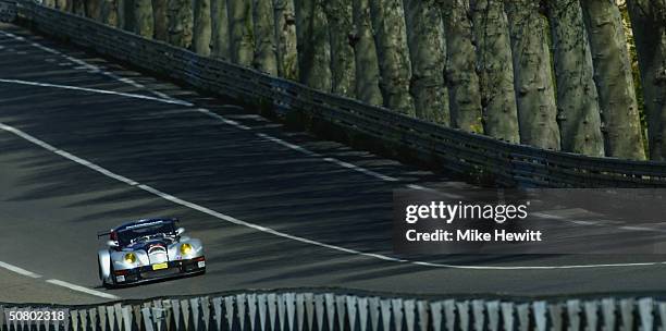 The Morgan Works Race Team Aero 8 of Sharpe, Cunningham and Ahlers during the pre-qualifying for the Le Mans 24 Hour Endurance Race at the Le Mans 24...