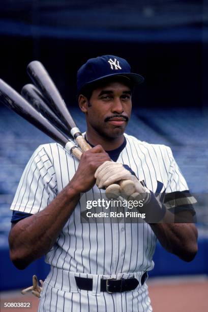 Dave Winfield of the New York Yankees poses for a portrait at Yankee Stadium in the Bronx, New York circa 1981-90.
