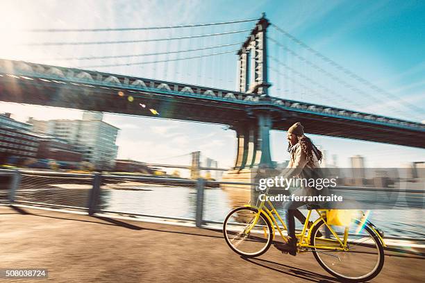 ich liebe mein fahrrad fahren in brooklyn - i love new york stock-fotos und bilder