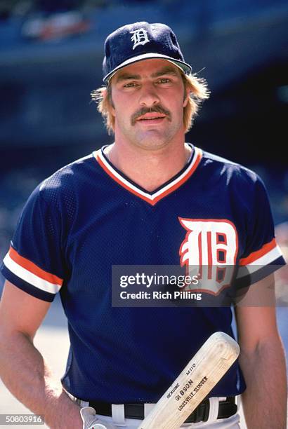 Kirk Gibson of the Detroit Tigers poses for a portrait. Gibson played for the Tigers in 1979-87 and again in 1993-95.