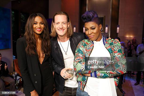 Musical Game Night!" Episode 409 -- Pictured: Ciara, Tyler Hubbard, Ta'Rhonda Jones --