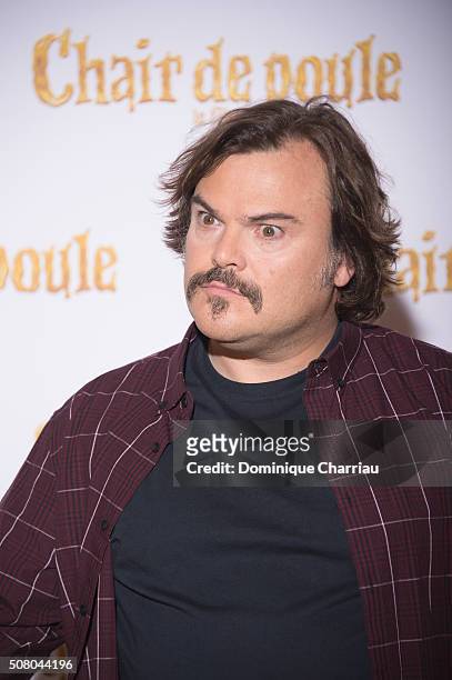 Jack Black attends the Goosebumps Paris Photocall at Hotel Bristol on February 2, 2016 in Paris, France.
