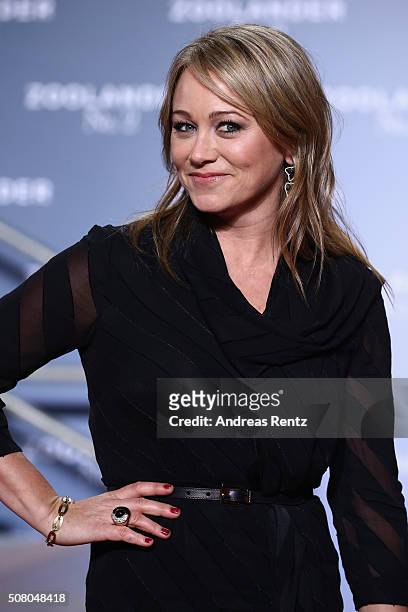 Christine Taylor attends the Berlin fan screening of the Paramount Pictures film 'Zoolander No. 2' at CineStar on February 2, 2016 in Berlin, Germany.