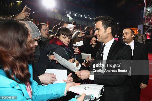 Justin Theroux attends the Berlin fan screening of the Paramount Pictures film 'Zoolander No. 2' at CineStar on February 2, 2016 in Berlin, Germany.