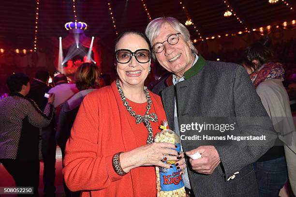 Christian Wolff and his wife Marina Wolff during the premiere of the Circus Krone program 'Circus der Preistraeger' at Circus Krone on February 2,...
