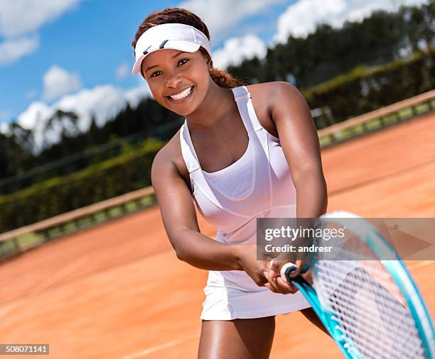 happy tennis player - sun visor stock pictures, royalty-free photos & images