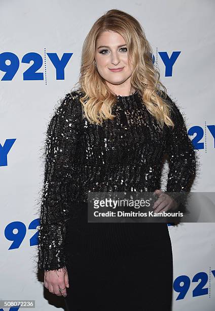 Meghan Trainor attends the L. A. Reid conversation with Gayle King and special guest Meghan Trainor at 92Y on February 2, 2016 in New York City.