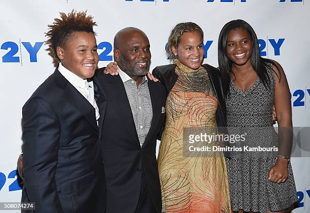 Reid and family attend the L. A. Reid conversation with Gayle King and special guest Meghan Trainor at 92Y on February 2, 2016 in New York City.