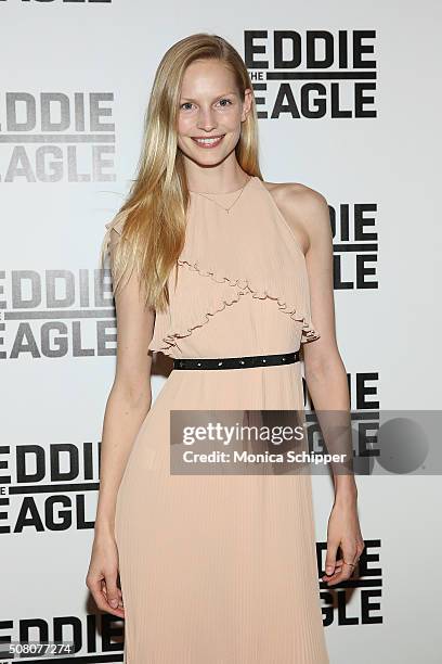 Katrin Thormann attends the "Eddie The Eagle" Screening at Landmark Sunshine Theater on February 2, 2016 in New York City.
