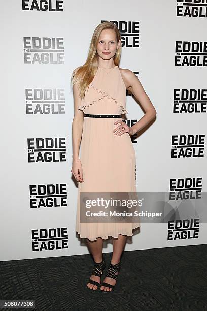 Katrin Thormann attends the "Eddie The Eagle" Screening at Landmark Sunshine Theater on February 2, 2016 in New York City.