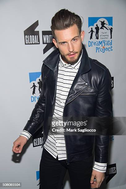 Actor/Model Nico Tortorella, wearing Tommy Hilfiger, attends the Bronxwrites' Poetry Slam Finals at Joe's Pub and The Library at The Public on...