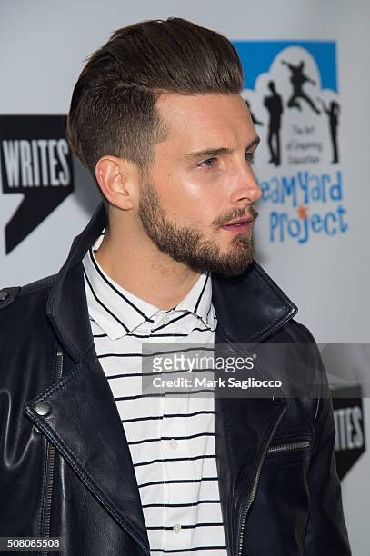 Actor/Model Nico Tortorella attends the Bronxwrites' Poetry Slam Finals at Joe's Pub and The Library at The Public on February 2, 2016 in New York...