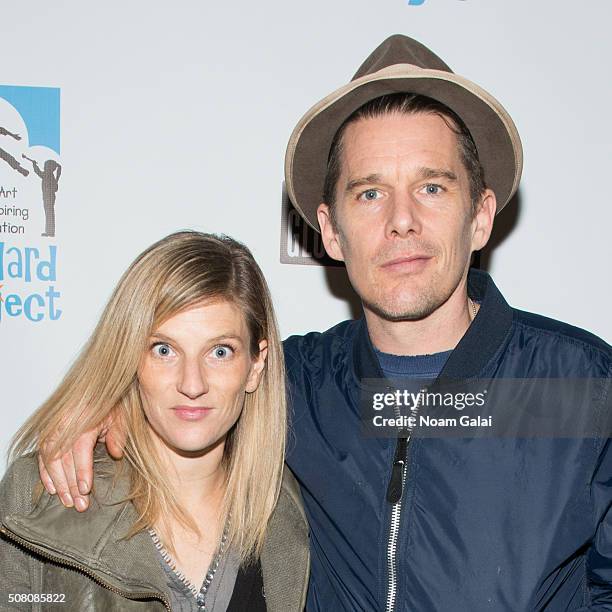 Ryan Hawke and Ethan Hawke attend the Bronxwrites' Poetry Slam finals at Joe's Pub on February 2, 2016 in New York City.