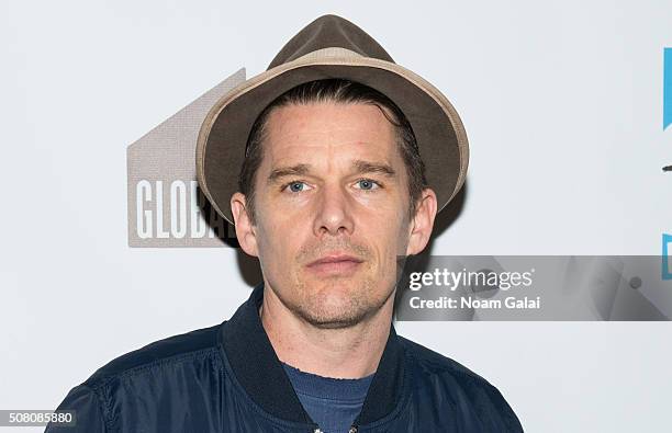 Actor Ethan Hawke attends the Bronxwrites' Poetry Slam finals at Joe's Pub on February 2, 2016 in New York City.