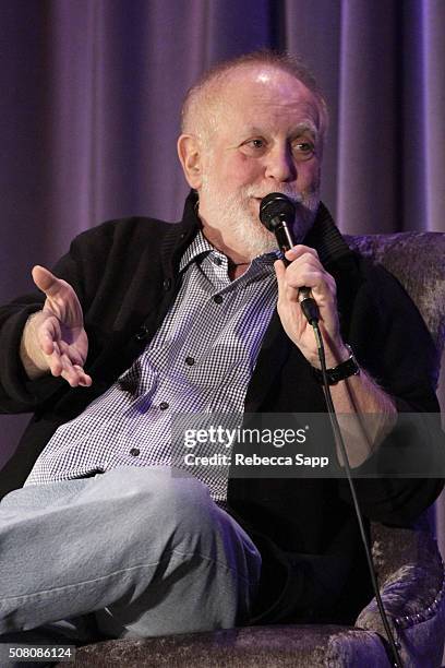 Producer Ken Ehrlich speaks onstage at Icons Of The Music Industry: Ken Ehrlich at The GRAMMY Museum on February 2, 2016 in Los Angeles, California.