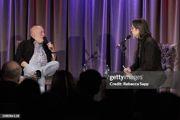 Producer Ken Ehrlich speaks with Vice President of the GRAMMY Foundation Scott Goldman at Icons Of The Music Industry: Ken Ehrlich at The GRAMMY...