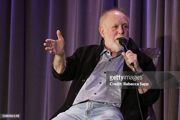 Producer Ken Ehrlich speaks onstage at Icons Of The Music Industry: Ken Ehrlich at The GRAMMY Museum on February 2, 2016 in Los Angeles, California.