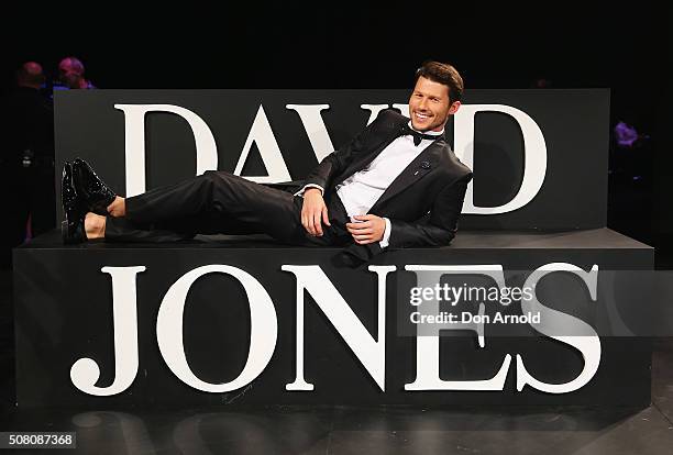 Jason Dundas poses during rehearsal ahead of the David Jones Autumn/Winter 2016 Fashion Launch at David Jones Elizabeth Street Store on February 3,...