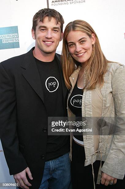 Actors Clementine Ford and Liam Dunaway O'Neil attend the "Last Goodbye" screening during the Tribeca Film Festival May 6, 2004 in New York City.