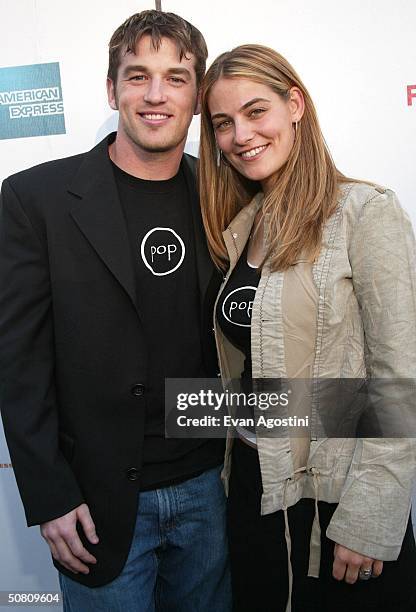 Actors Clementine Ford and Liam Dunaway O'Neil attend the "Last Goodbye" screening during the Tribeca Film Festival May 6, 2004 in New York City.