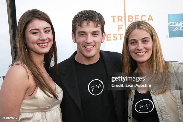 Actors Dominik Garcia-Lorido, Liam Dunaway O'Neil and Clementine Ford attend the "Last Goodbye" screening during the Tribeca Film Festival May 6,...