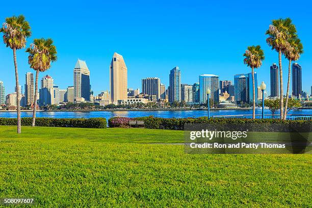 skyline de san diego, ca - costa diego imagens e fotografias de stock