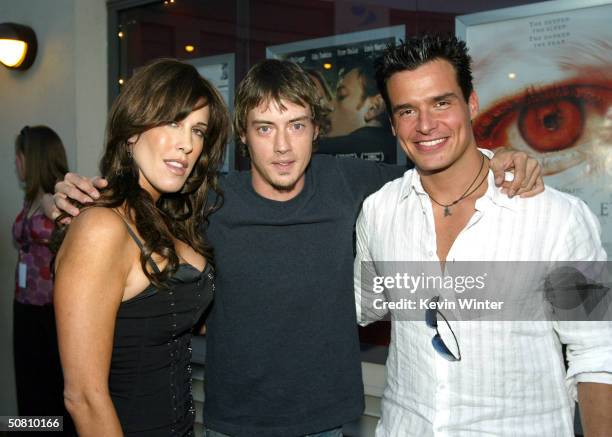 Celia Fox , Chairwoman of Cafe Entertainment, actor Jason London and actor Antonio Sabato Jr. Arrive at the premiere of "Wasabi Tuna" at the Laemmle...