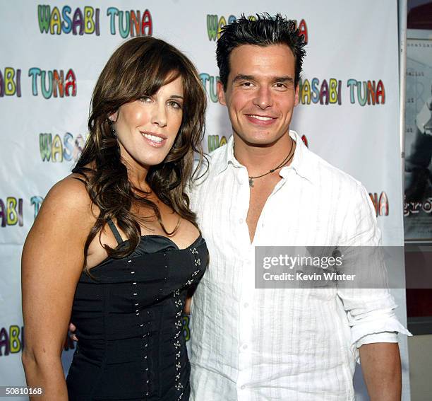 Celia Fox , Chairwoman of Cafe Entertainment and actor Antonio Sabato Jr. Arrive at the premiere of "Wasabi Tuna" at the Laemmle Sunset 5 Theatre on...