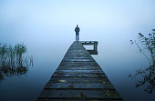 Alone on a jetty