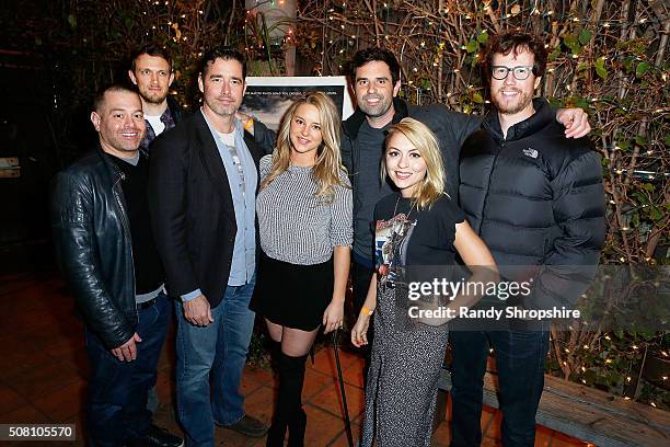 Chad Villella, Matt Bettinelli-Olpin, Gerald Downey, Hassie Harrison, Justin Martinez, Kristina Pesic and Tyler Gillett attend the screening of The...