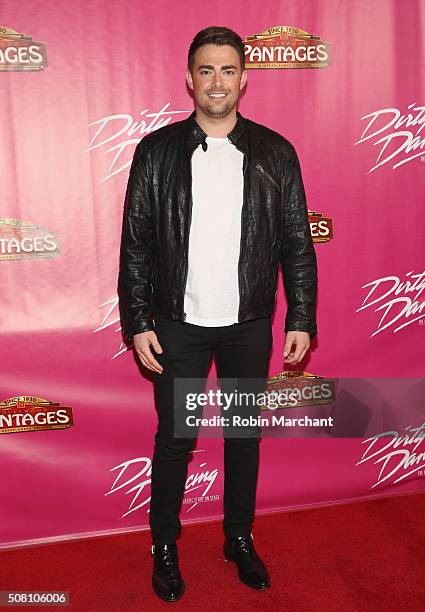 Jonathan Bennett attends Opening Night Of "Dirty Dancing The Classic Story On Stage" at the Pantages Theatre on February 2, 2016 in Hollywood,...