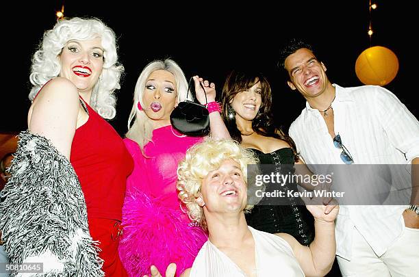 Actress Elender Wall, actor Alexis Arquette, actor Mighty Mike, Cafe Entertainments' Celia Fox and actor Antonio Sabato Jr. Pose at the after-party...