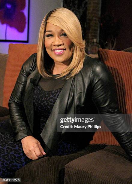 Kym Whitley attends "News One Now" with Roland Martin taping on February 2, 2016 in Hollywood, California.